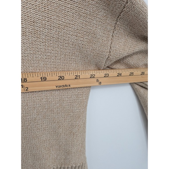 Quince Cardigan Sweater Womens Small Beige Organic Cotton Button Front Chunky - Picture 6 of 8